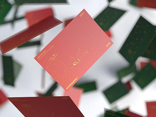 简单想新年圣诞明信片