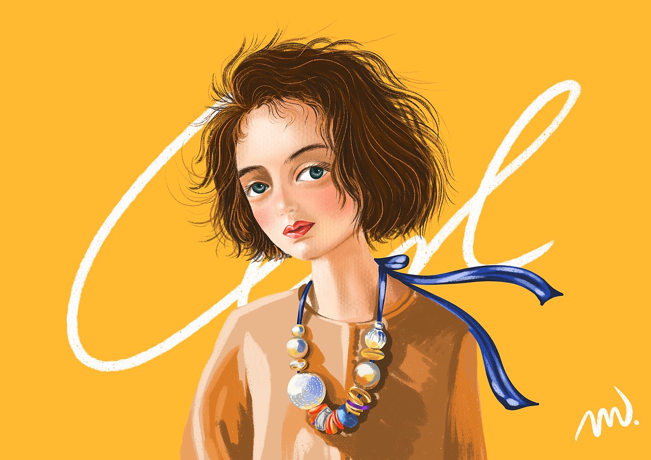 人物头像插画（女生版）（图ZMjAyNDQ4MzIw） - 创作习作 - 站酷设计师二雯Mw原创素材 - 站酷ZCOOL