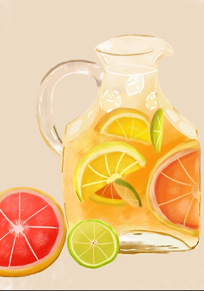 插画-果汁