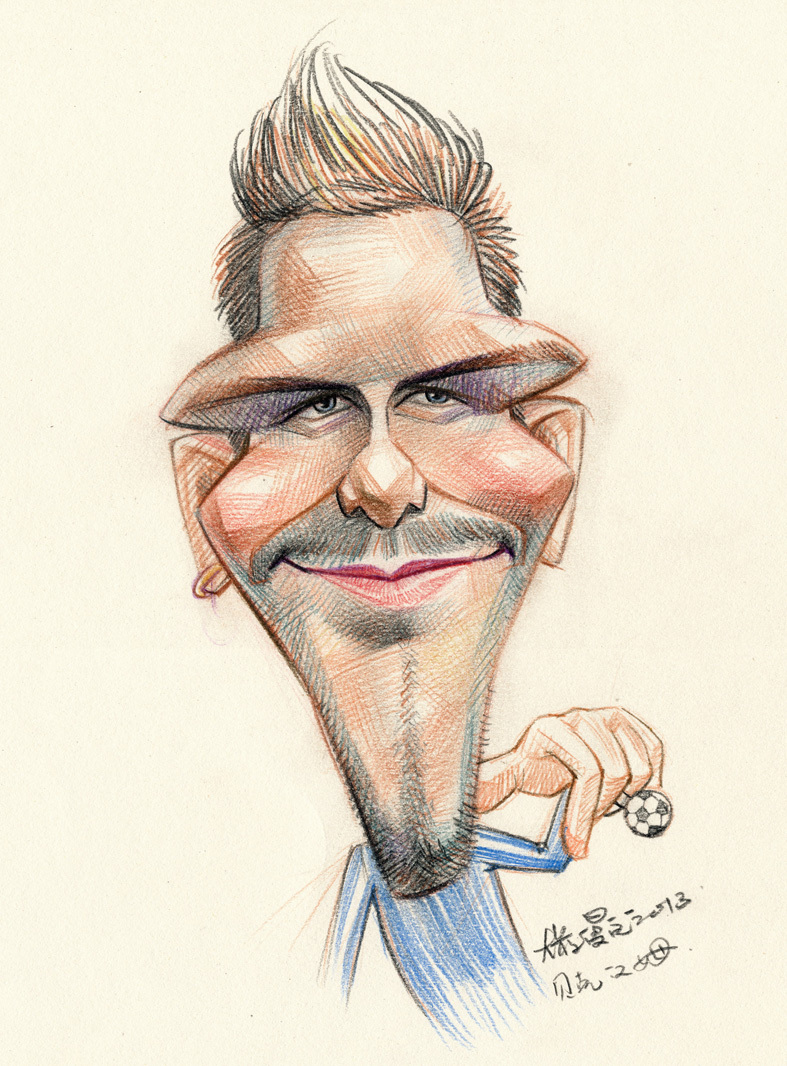 足球名人 肖像漫画 似颜绘 大叔漫画 肖像漫画