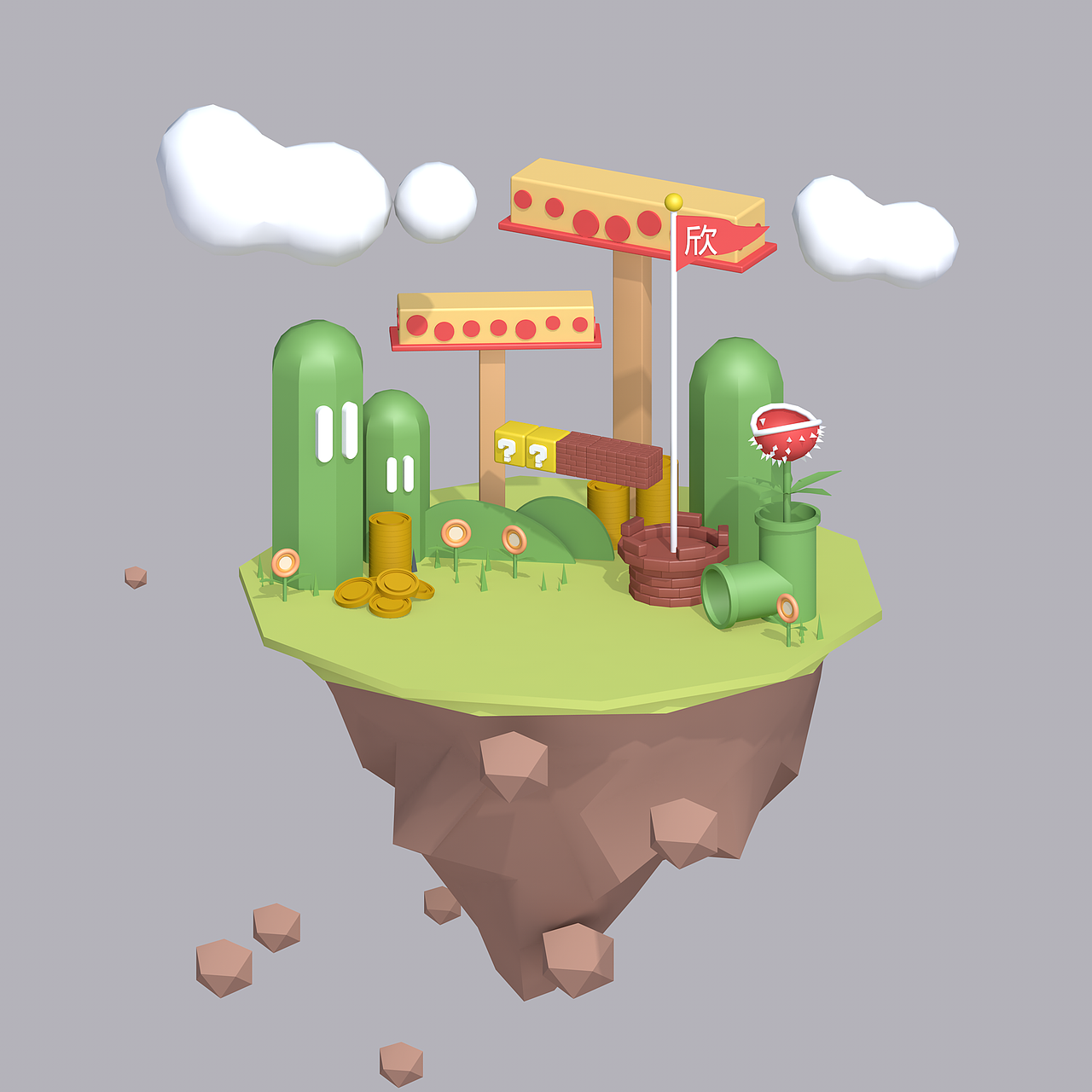 c4d场景设计（图ZMjMxNTY1NDg0） - 场景 - 站酷设计师会飞的肥猪原创素材 - 站酷ZCOOL