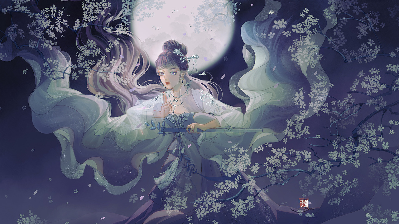 天刀同人壁纸（图ZMjU3OTk5NTM2） - 商业插画 - 站酷设计师是芋圆圆啊原创素材 - 站酷ZCOOL