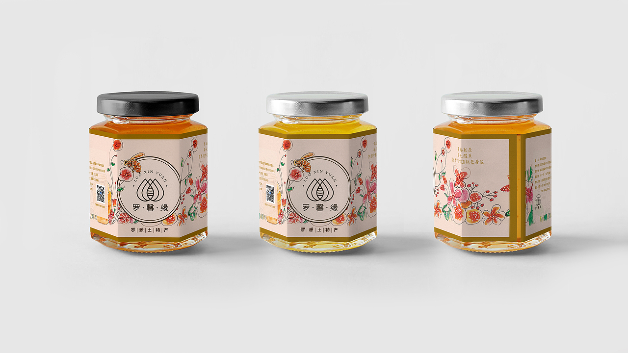 "罗馨缘“土蜂蜜品牌形象及包装设计（图ZMTkwMTQxODg4） - 品牌 - 站酷设计师昕忆品牌设计师原创素材 - 站酷ZCOOL