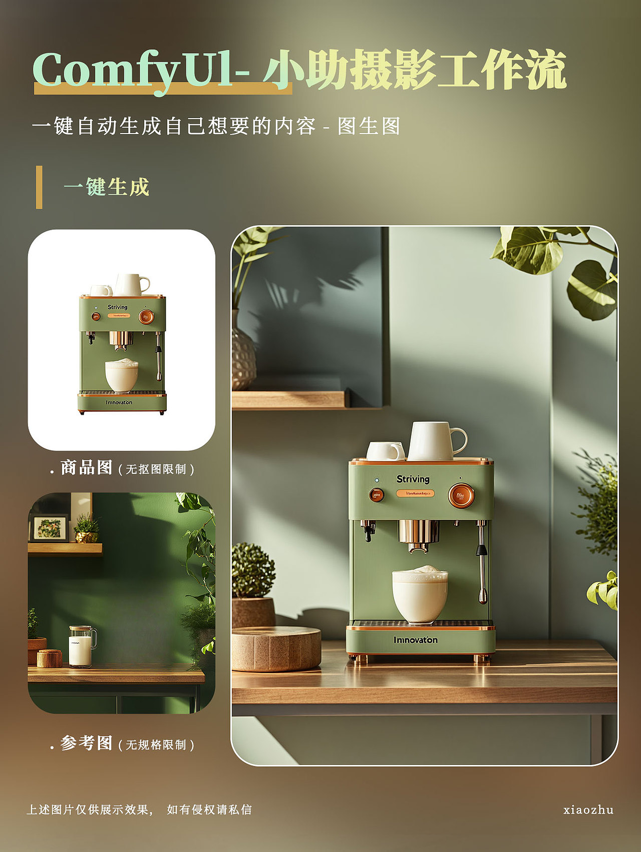 Comfyui工作流一键生成电商场景图—🈶课