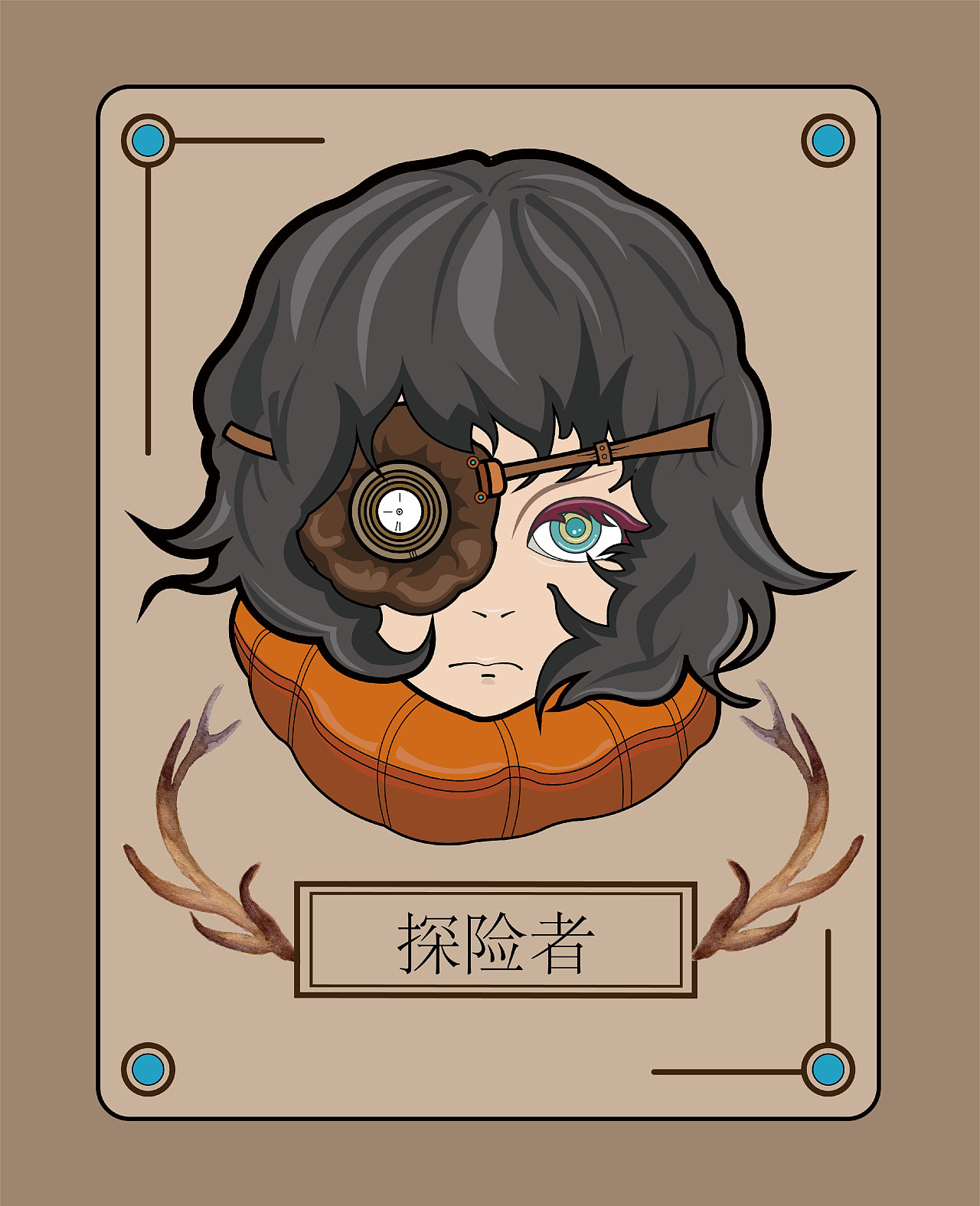 夺金之旅-桌面游戏设计之人物牌|平面|图案|林一夕不会飞 - 原创作品