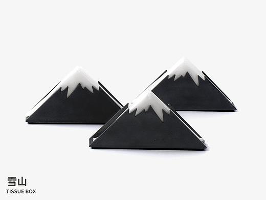 雪山纸巾盒 | 清水混凝土轻奢艺术设计