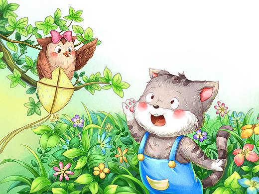 儿童插画 友谊故事 封面