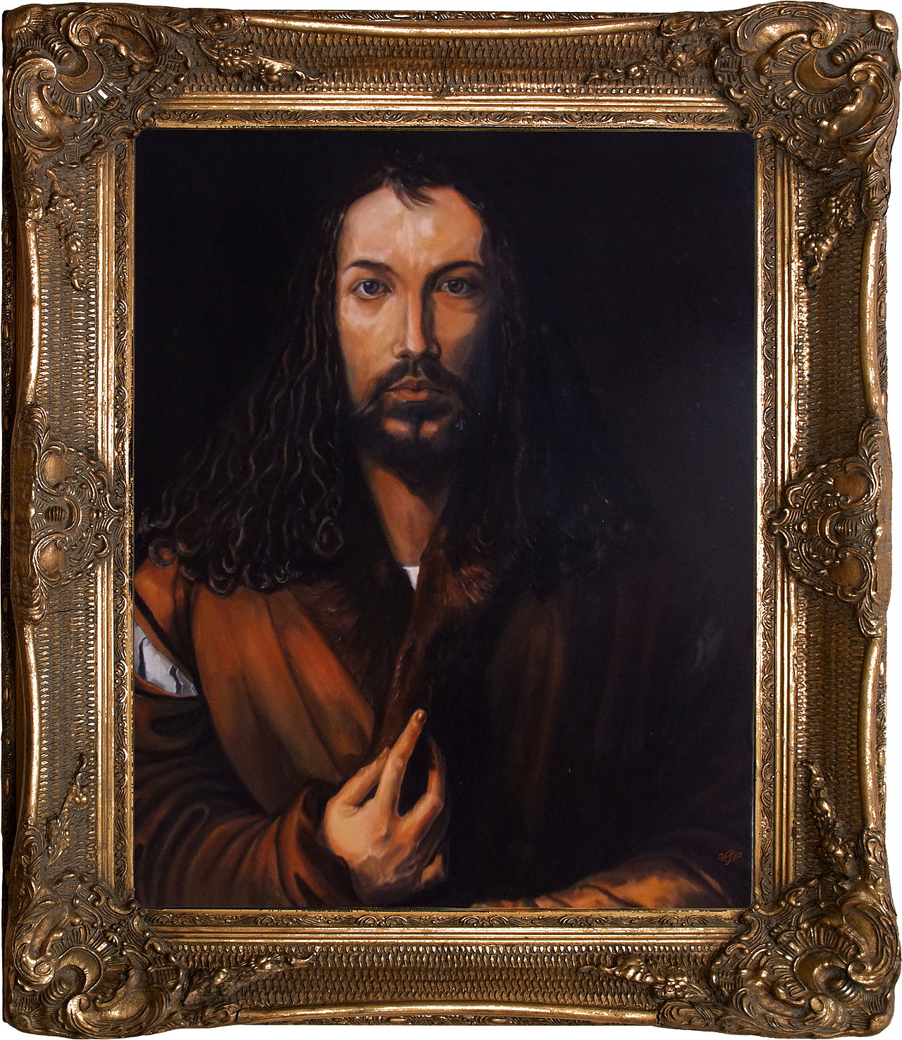 丢勒的30岁时的自画像,被称为德国的达芬奇.