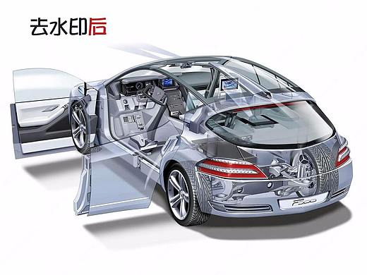 休婚纱、去水印,去除多余人物