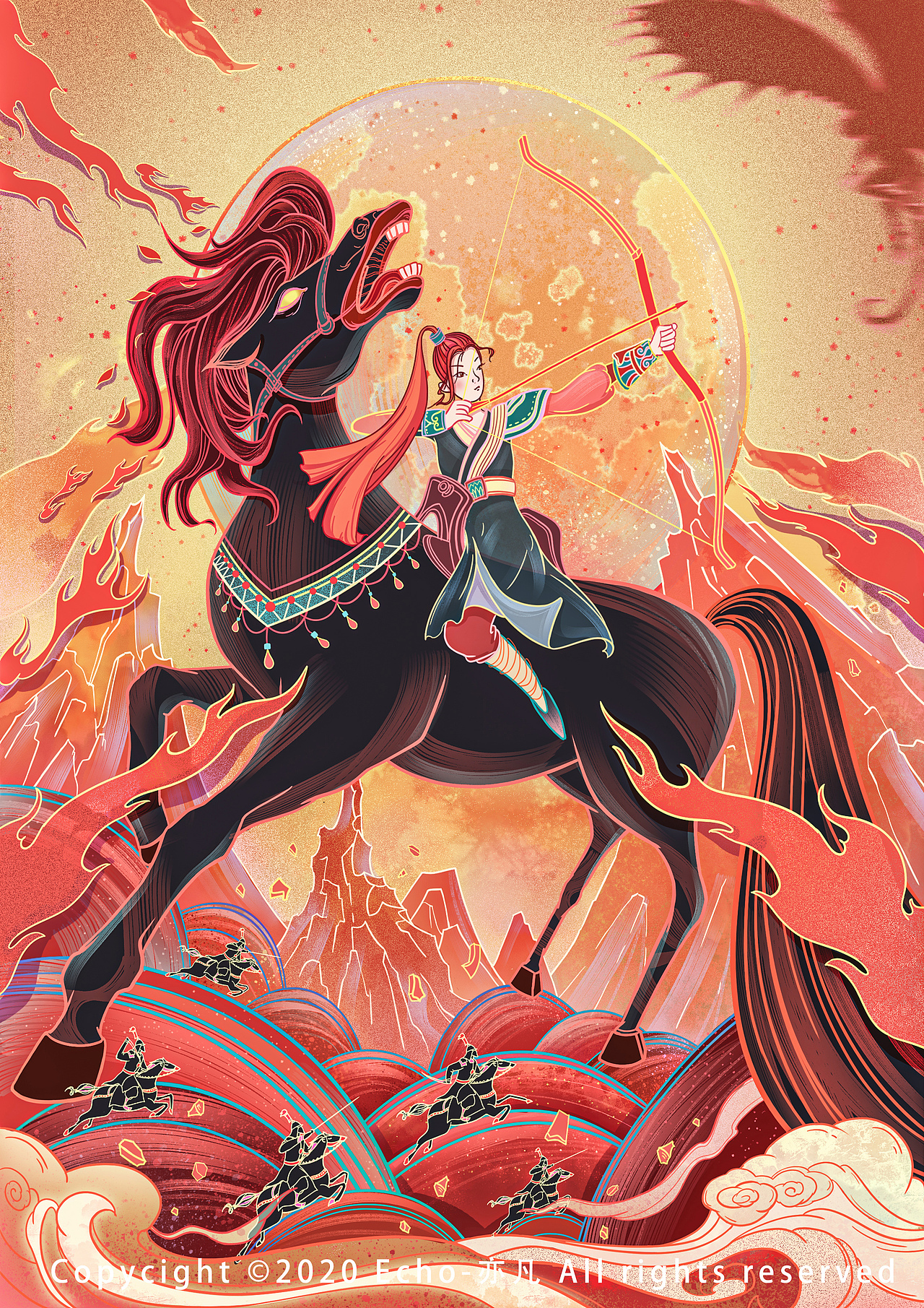 十二生肖-马|插画|商业插画|0o_o0_原创作品-站酷zcool