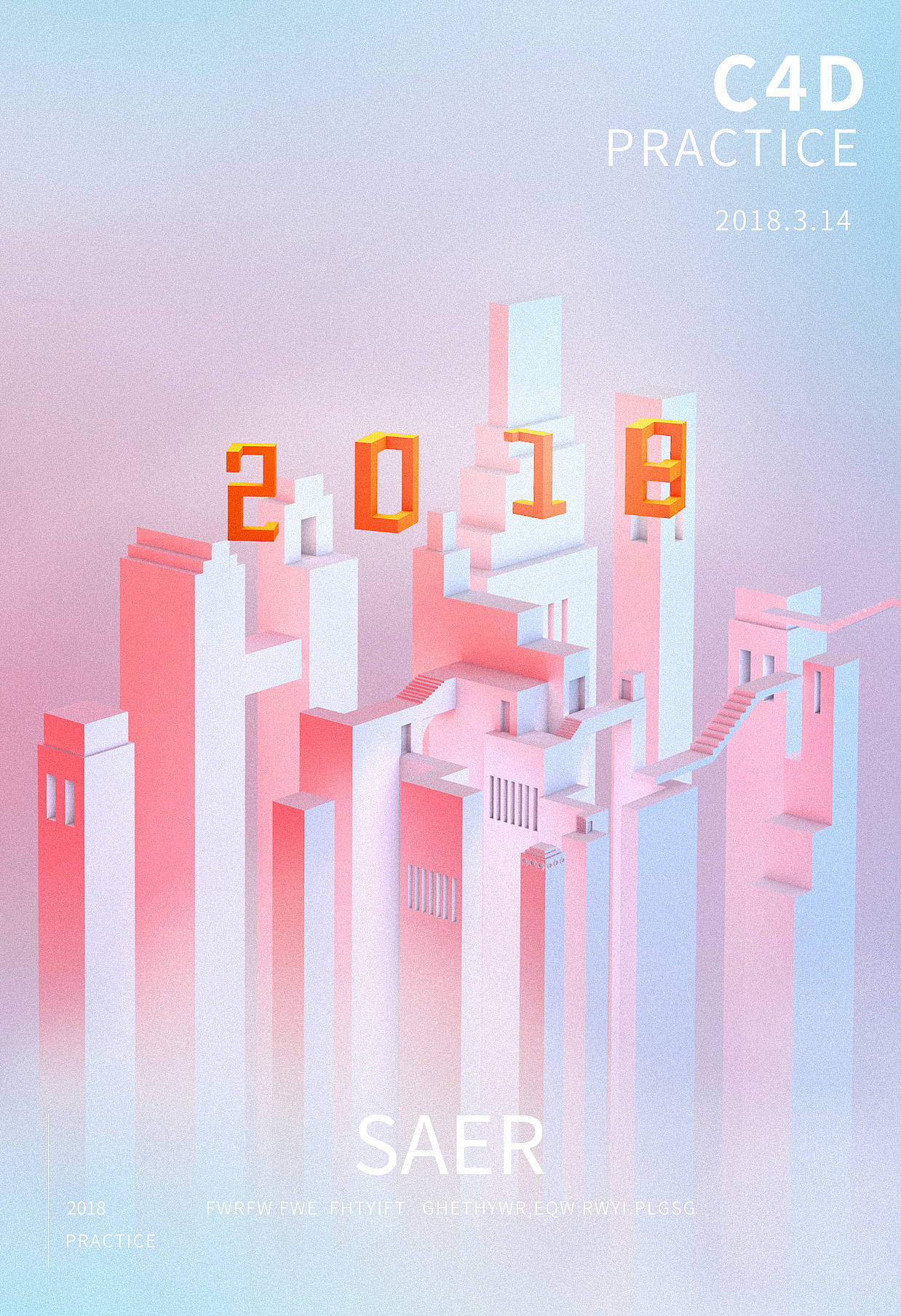 C4D练习（图ZMTA3ODQxNDky） - 建筑/空间 - 站酷设计师莎迩原创素材 - 站酷ZCOOL