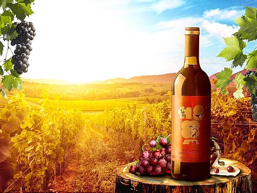 葡萄酒庄园合成海报