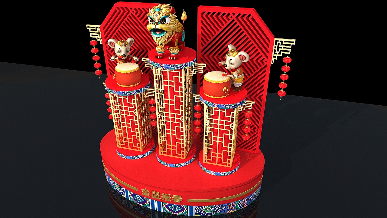 美陈3D模型（图ZMTg0NjAyMTA4） - 展陈设计 - 站酷设计师J自在原创素材 - 站酷ZCOOL