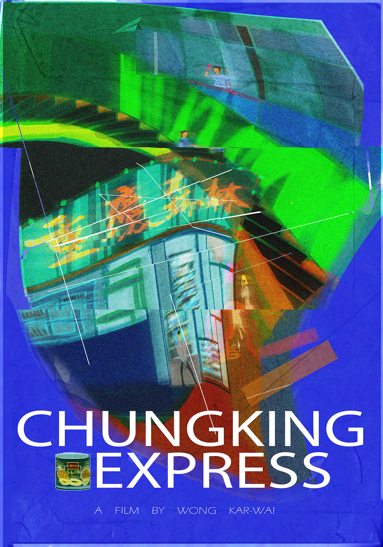 电影《重庆森林》插画海报（图ZMjE3MjEzMjky） - 创作习作 - 站酷设计师红色灯泡Z原创素材 - 站酷ZCOOL