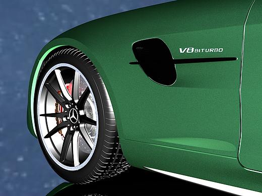 C4D汽车建模（梅赛德斯·奔驰·GTR）