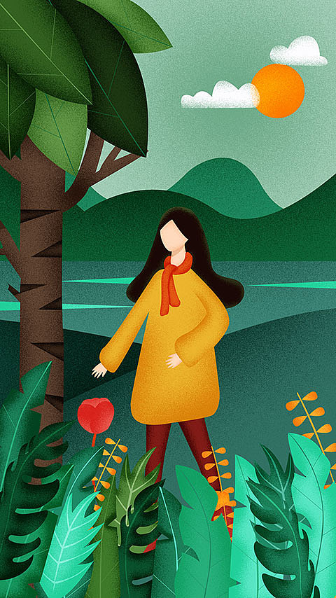 森林物语插画-三种颜色来表现不同的情境（图ZMTk1OTk5NzAw） - 商业插画 - 站酷设计师懂心娃娃原创素材 - 站酷ZCOOL