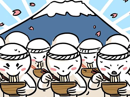 家家家横滨拉面插画