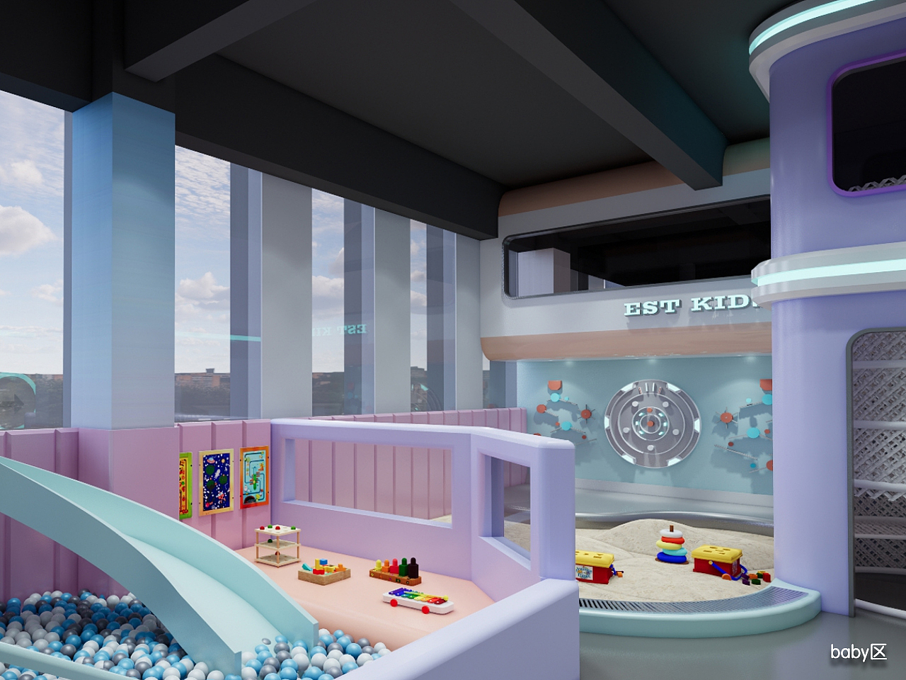 EST PARK 亲子运动潮玩中心 | 常州店（图ZMzY4OTI4MjYw） - 商业空间设计 - 站酷设计师SURP_DESIGN原创素材 - 站酷ZCOOL