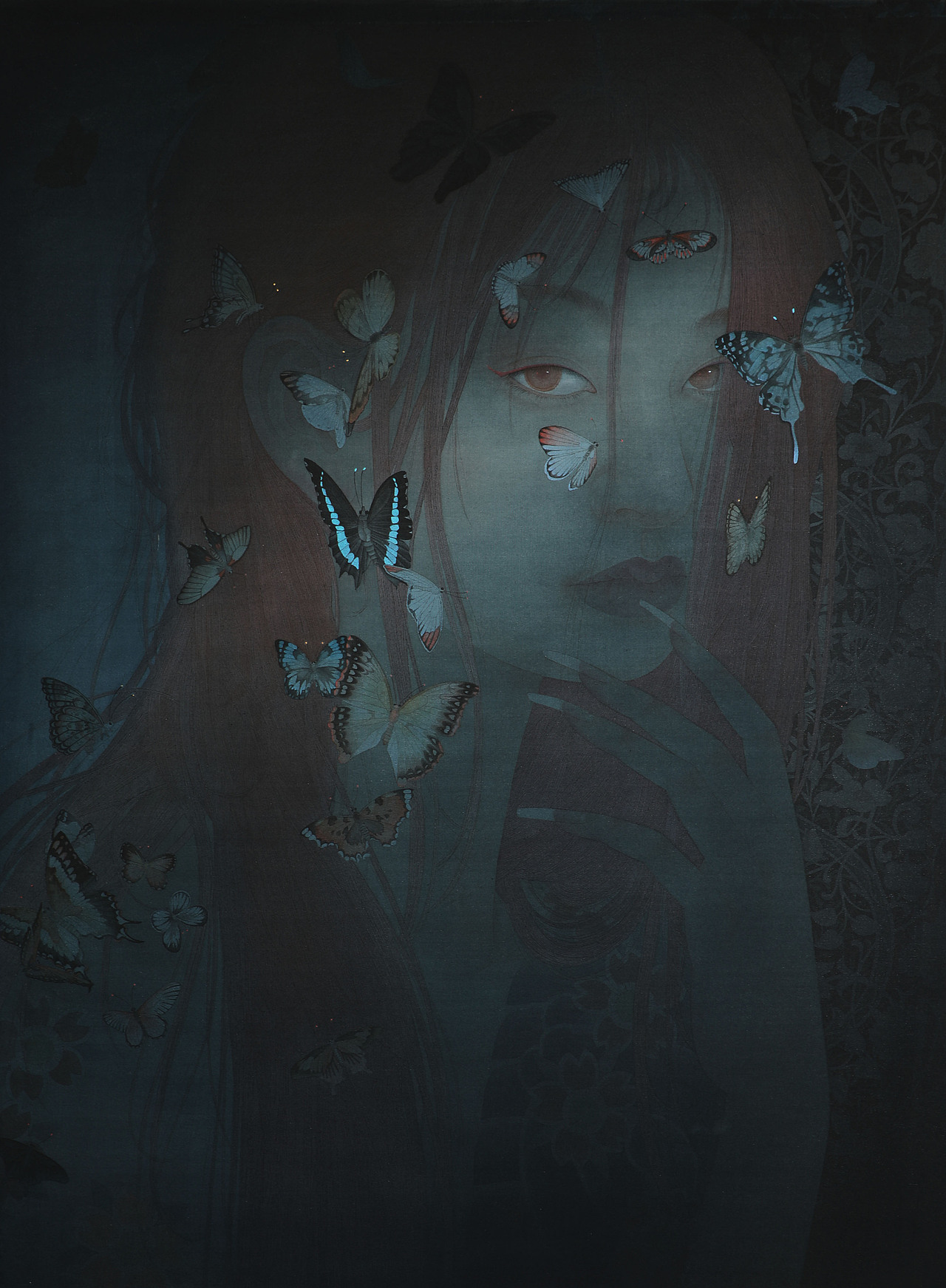 《晴岚》| 47CMX63CM | 2019年 | 绢本（图ZMjQyNjgzMDcy） - 绘画 - 站酷设计师孙影国画原创素材 - 站酷ZCOOL