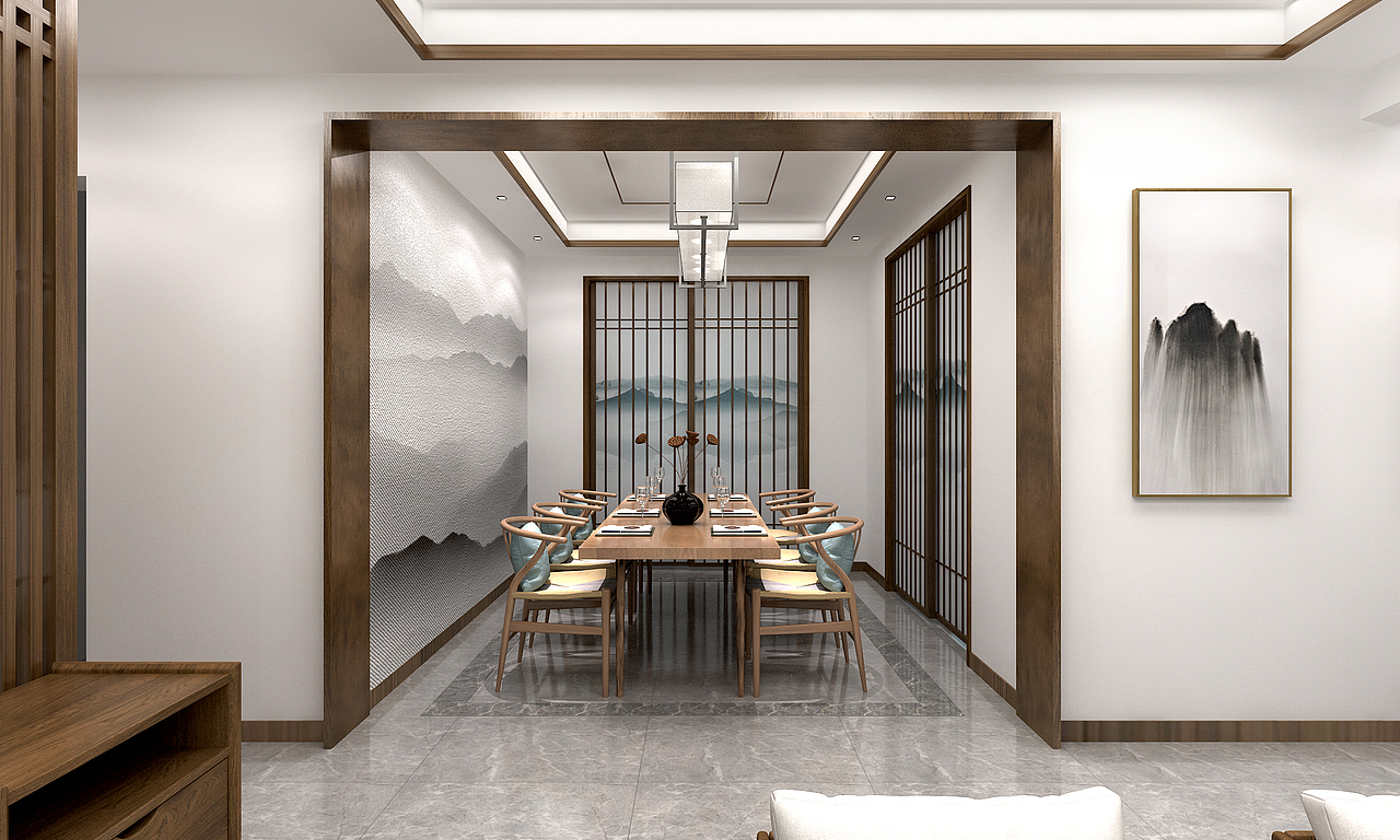 司法小区新中式（图ZMTk5NDMwOTI4） - 家装设计 - 站酷设计师Escapetomato原创素材 - 站酷ZCOOL
