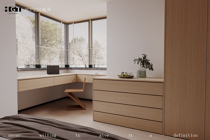 奶呼呼甜美现代风卧室❤效果图表现❤