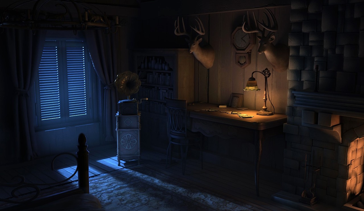 夜景室内场景—林屋