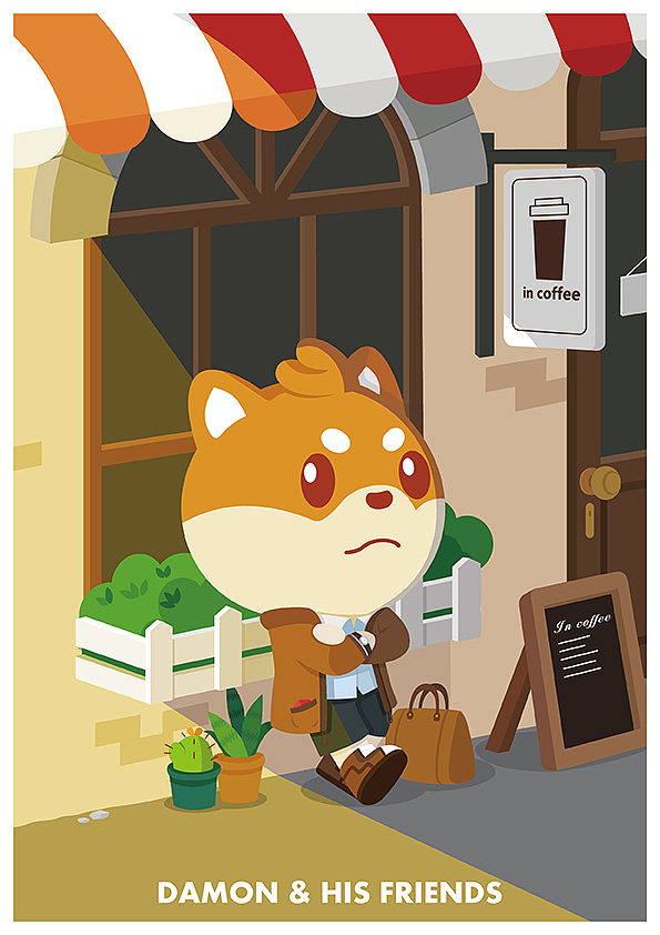 DAMON & HIS FRIENDS（图ZMTE2MzEzNjQw） - 商业插画 - 站酷设计师不正经动画原创素材 - 站酷ZCOOL