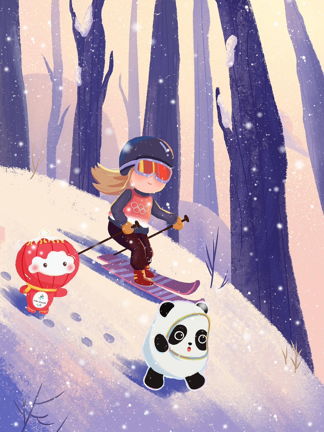 冬奥插画 | Together for a shared future