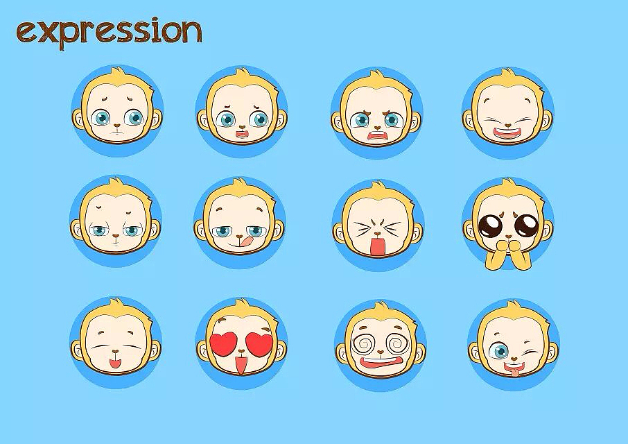 猴子吉祥物（图ZMzk3NDcyNTI=） - 其他动漫 - 站酷设计师谢明明明原创素材 - 站酷ZCOOL