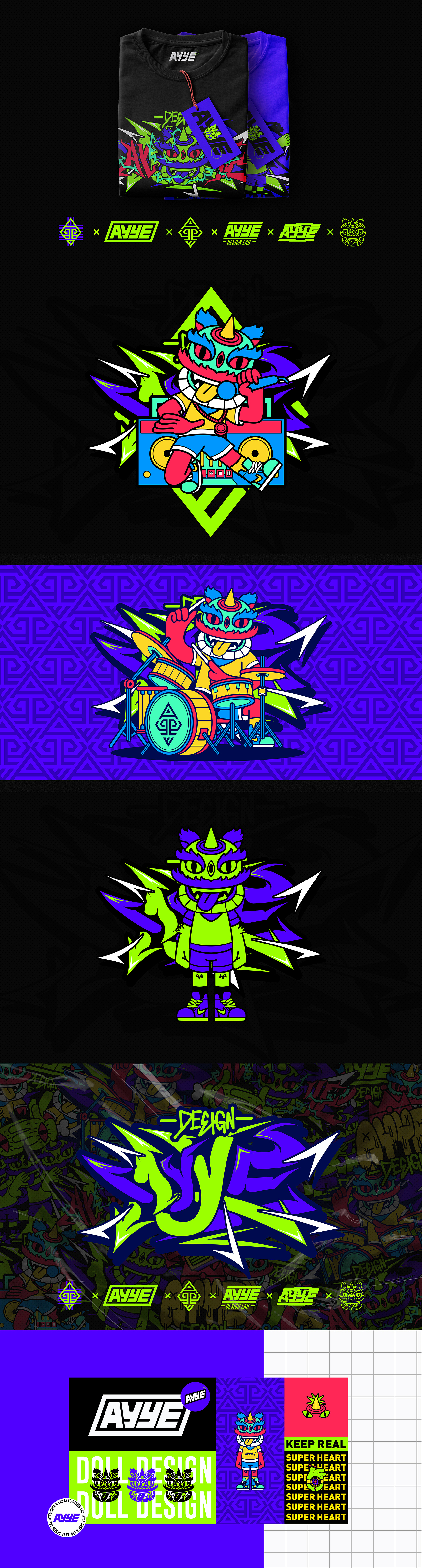 AYYE潮牌插画设计