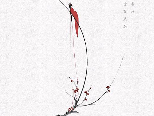 十二花月令/一月梅花（个人主页-ZNjc1NzMwOTI=） - 商业插画 - 站酷设计师苓翎原创素材 - 站酷ZCOOL