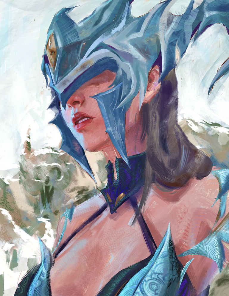 英雄联盟冰霜女巫丽桑卓原画