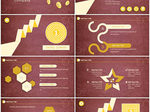 红黄金融行业动态PPT模版