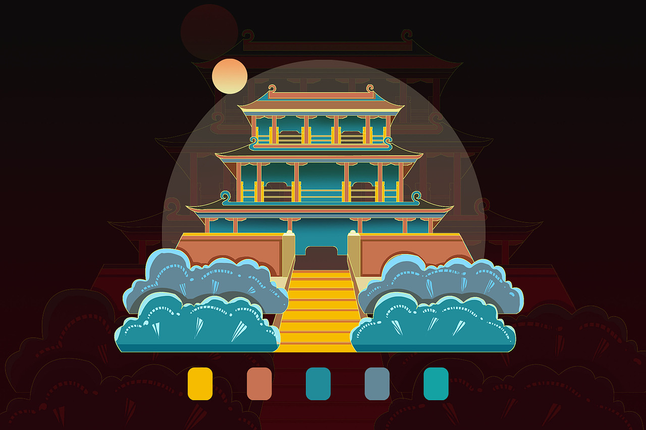 扁平风- 沈阳故宫-方圆大厦