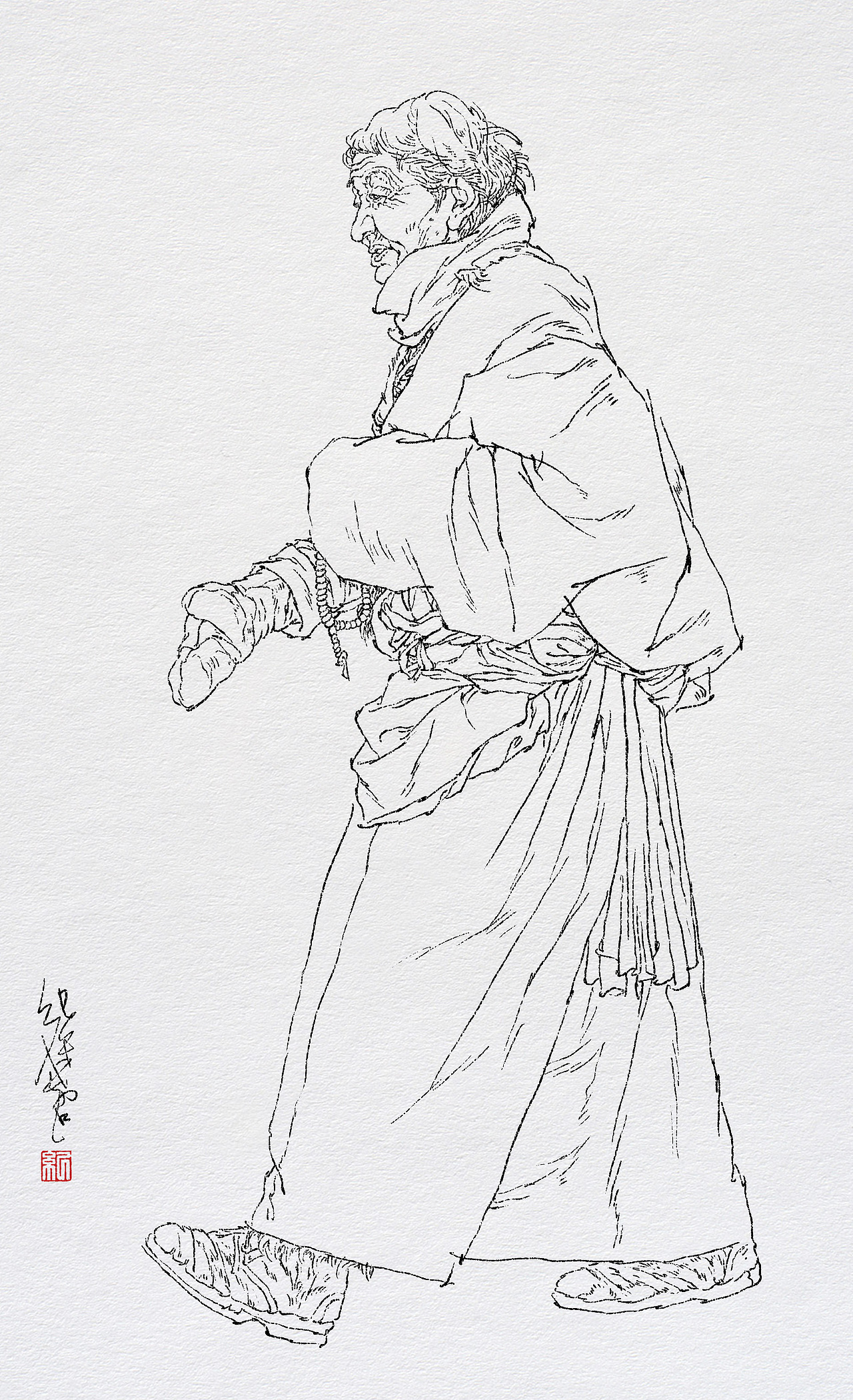 纪保超人物线描（图ZMzE3Nzg0NDY0） - 绘画 - 站酷设计师纪保超原创素材 - 站酷ZCOOL