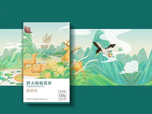 皆宜仁代茶饮包装插画
