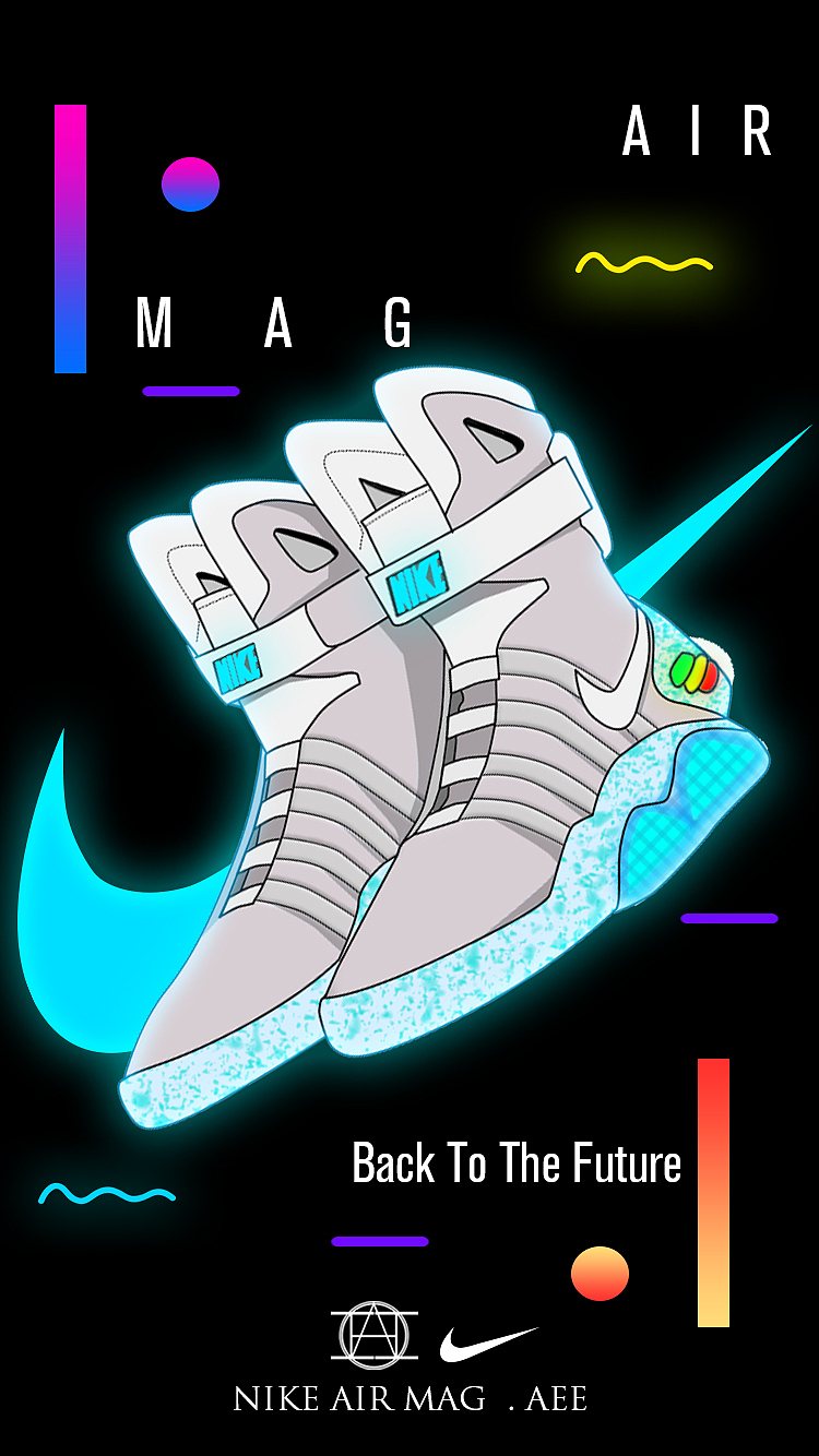 nike air mag 回到未来 球鞋插画（图ZNDkzODM3NDA=） - 创作习作 - 站酷设计师AEES原创素材 - 站酷ZCOOL