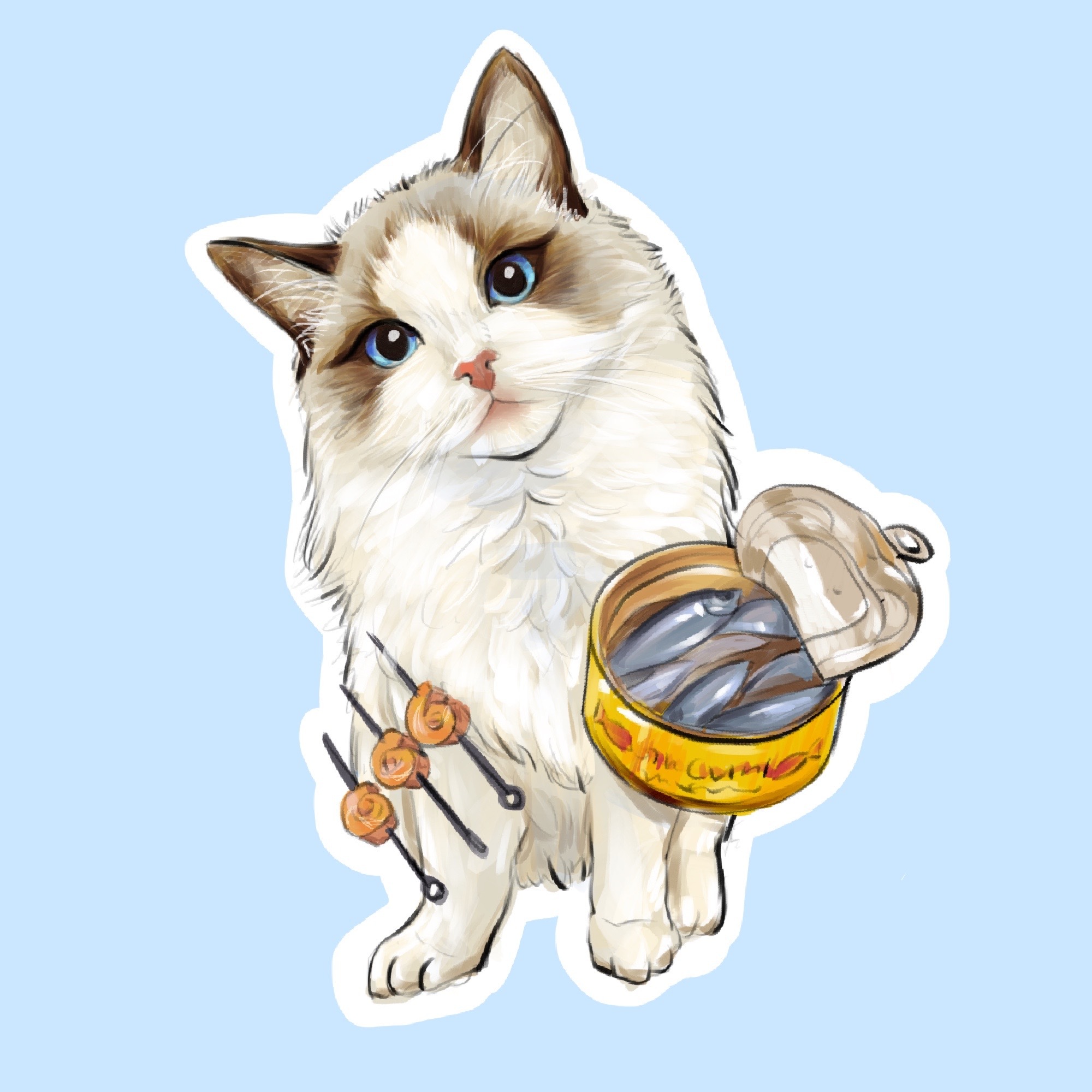 今日份治愈系猫猫插画~ （画师：mofu_sand… - 堆糖，美图壁纸兴趣社区