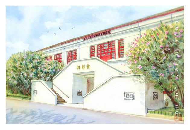 手绘高校系列复旦大学