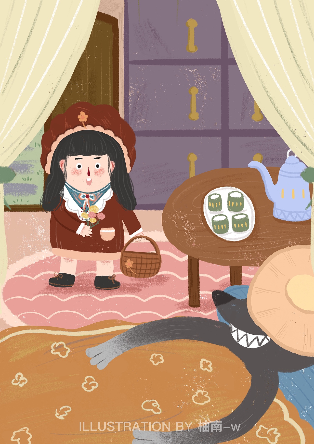 小红帽系列（图ZMTk3MDU0NDUy） - 儿童插画 - 站酷设计师younanw原创素材 - 站酷ZCOOL