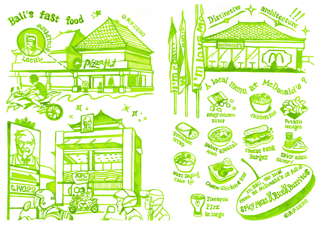 夹子巴厘岛-旅行手记系列（图ZMjQyNzk3NTQw） - 艺术插画 - 站酷设计师夹子zero原创素材 - 站酷ZCOOL