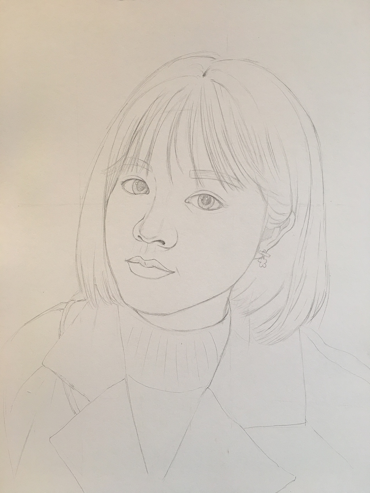 彩铅——人物肖像(画自己)