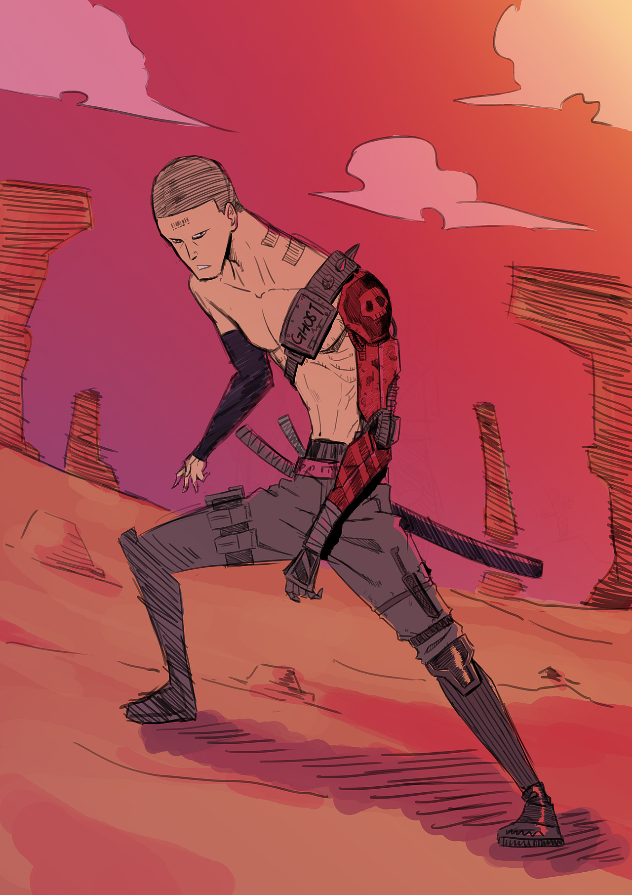 废土草图上色（图ZMTg5NDM3MjIw） - 创作习作 - 站酷设计师bangai浪人原创素材 - 站酷ZCOOL