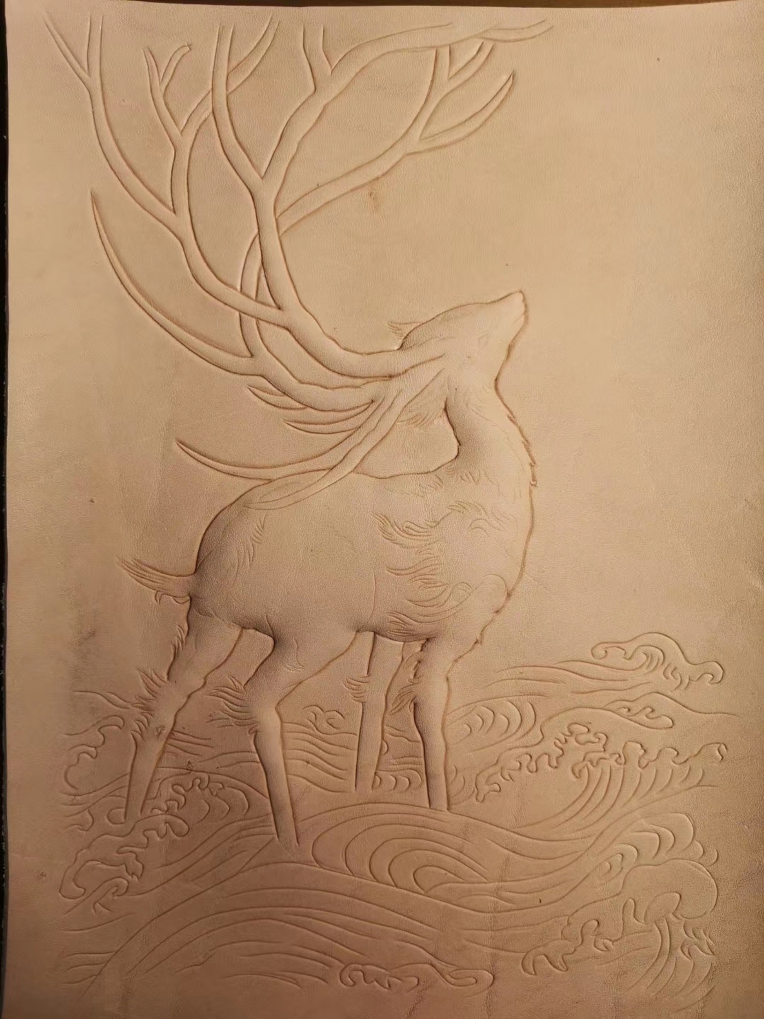 皮雕塑新作品“夫诸”（图ZMjE0OTQyMzI4） - 工艺品设计 - 站酷设计师浮革皮艺原创素材 - 站酷ZCOOL