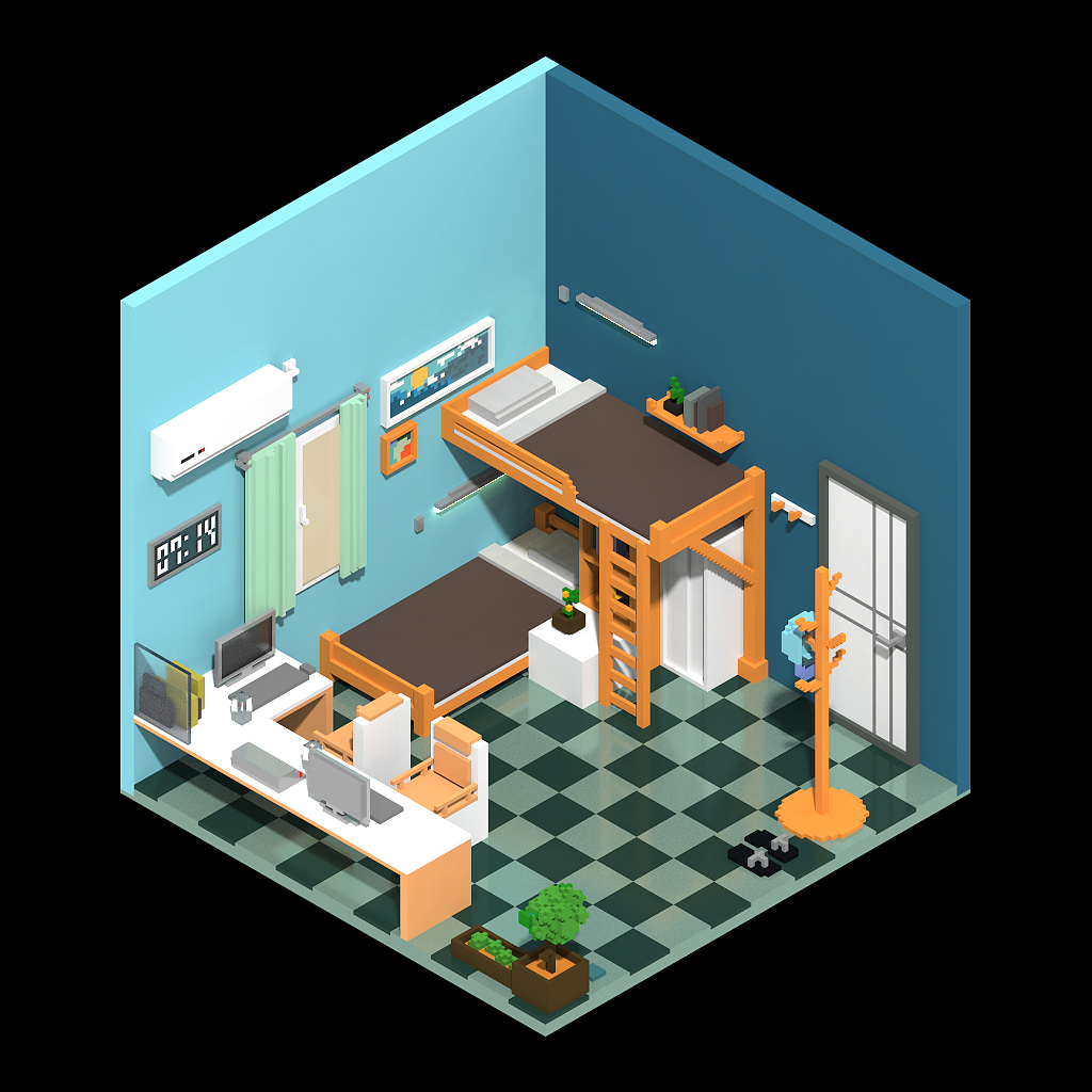 magicavoxel体素《蜂巢活动》