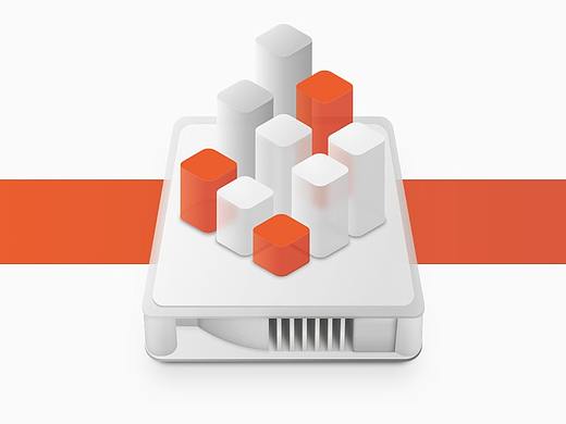 一组云计算相关的图标设计