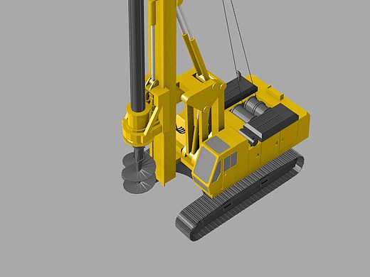 旋挖钻打桩机三维模型
