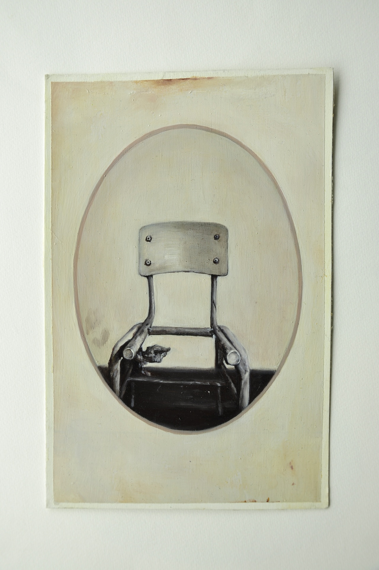 《椅》系列 纸本油画   24x18cm 2015年