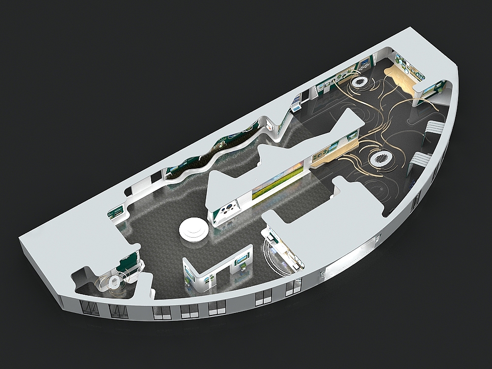 四川农业文化展示展厅设计3D效果图
