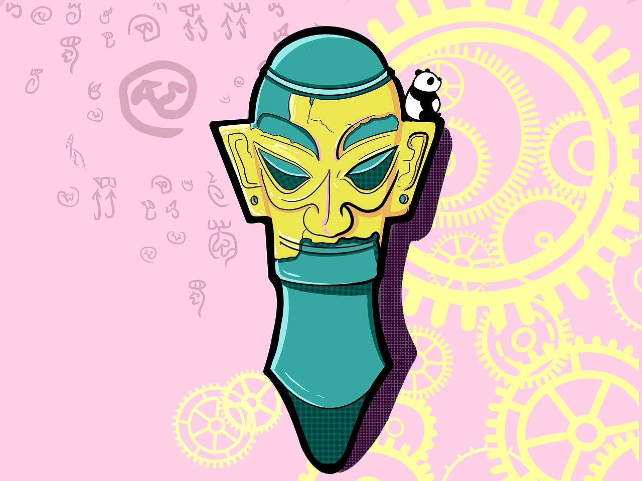 三星堆（图ZMjY3NTI4ODUy） - 商业插画 - 站酷设计师Jie61原创素材 - 站酷ZCOOL